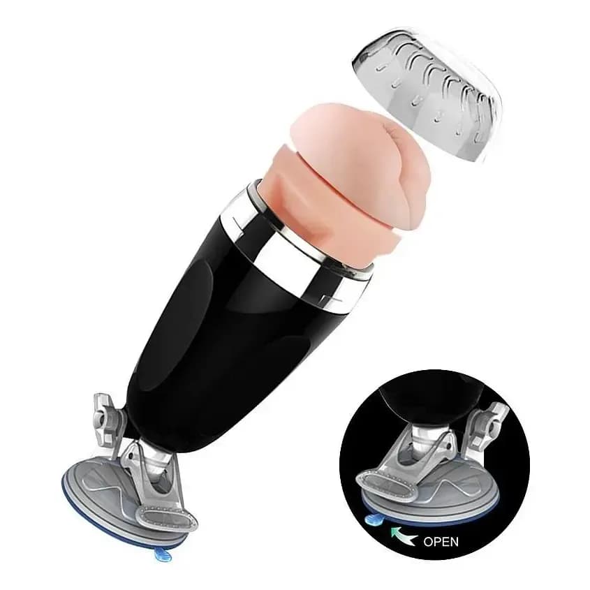 Sensación ultrarrealista y uso manos libres! Descubre el Masturbador Masculino Tipo Linterna con Ventosa