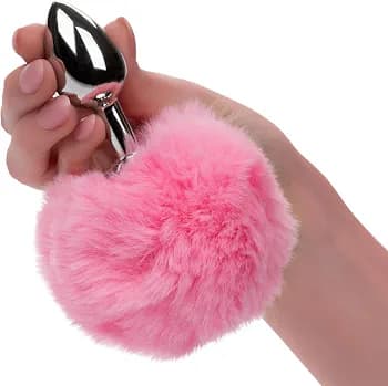 Butt Plug Anal Cola de Conejo de Acero Inoxidable