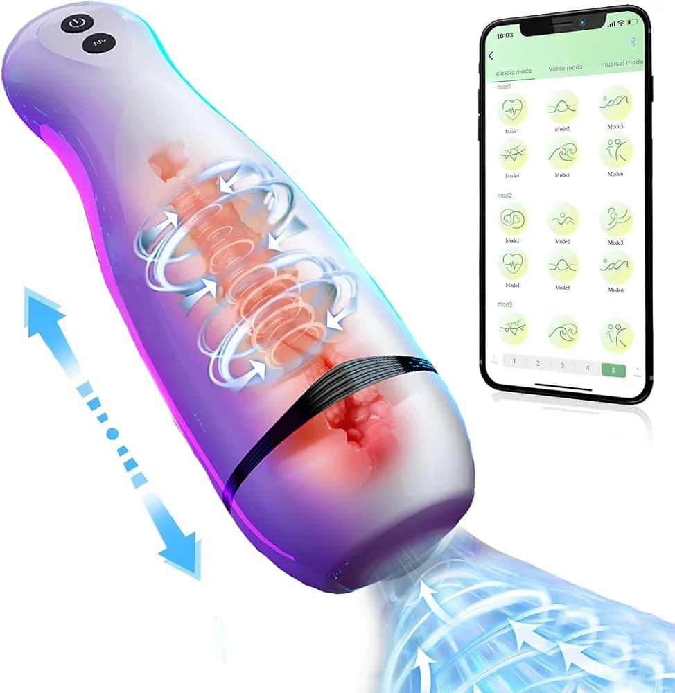 Masturbador Masculino Automático con Succión, Voz y APP – MFMYEE 4