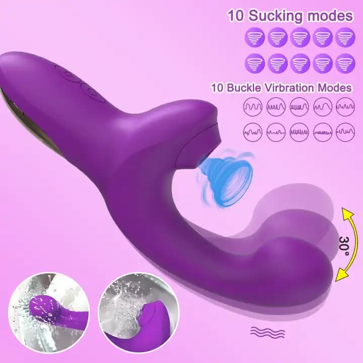 Vibrador Vaginal de Alta Velocidad con Succión y Vibración para la Masturbación Femenina 3