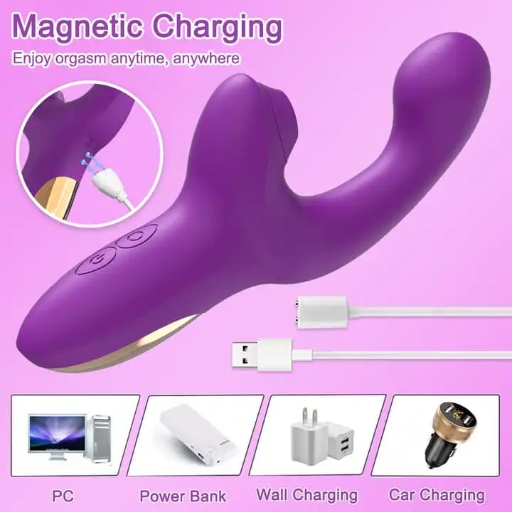 Vibrador Vaginal de Alta Velocidad con Succión y Vibración para la Masturbación Femenina 4