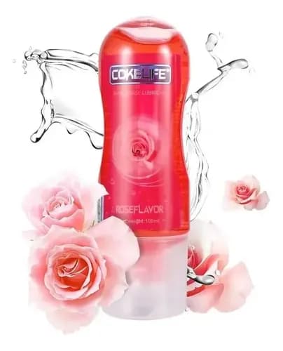 Lubricante Íntimo y para Masajes con Sabor a Rosa (100 ml)